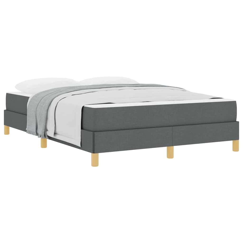 vidaXL Pat cu arcuri Gri închis și Maro 160 x 200 cm vidaXL Pat cu arcuri Gri închis și Maro 160 x 200 cm