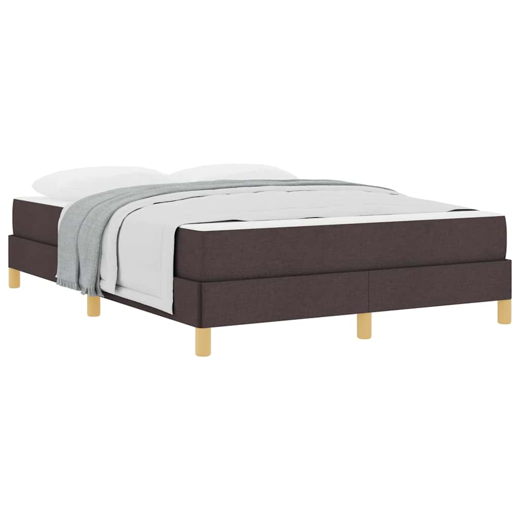 vidaXL Pat cu arcuri Maro 160 x 200 cm Țesătură și Lemn prelucrat vidaXL Pat cu arcuri Maro 160 x 200 cm Țesătură și Lemn prelucrat