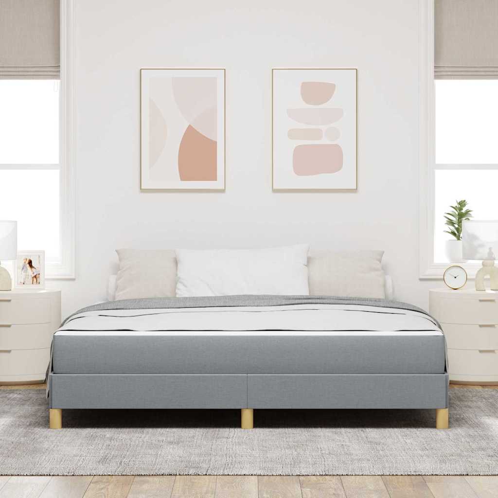 vidaXL Pat cu arcuri Gri deschis și Maro 180 x 200 cm vidaXL Pat cu arcuri Gri deschis și Maro 180 x 200 cm