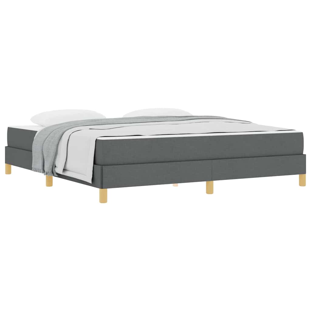 vidaXL Pat cu arcuri Gri închis și Maro 180 x 200 cm vidaXL Pat cu arcuri Gri închis și Maro 180 x 200 cm