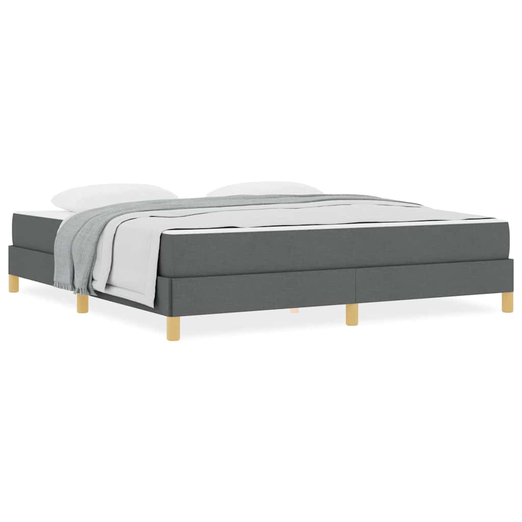 vidaXL Pat cu arcuri Gri închis și Maro 180 x 200 cm vidaXL Pat cu arcuri Gri închis și Maro 180 x 200 cm