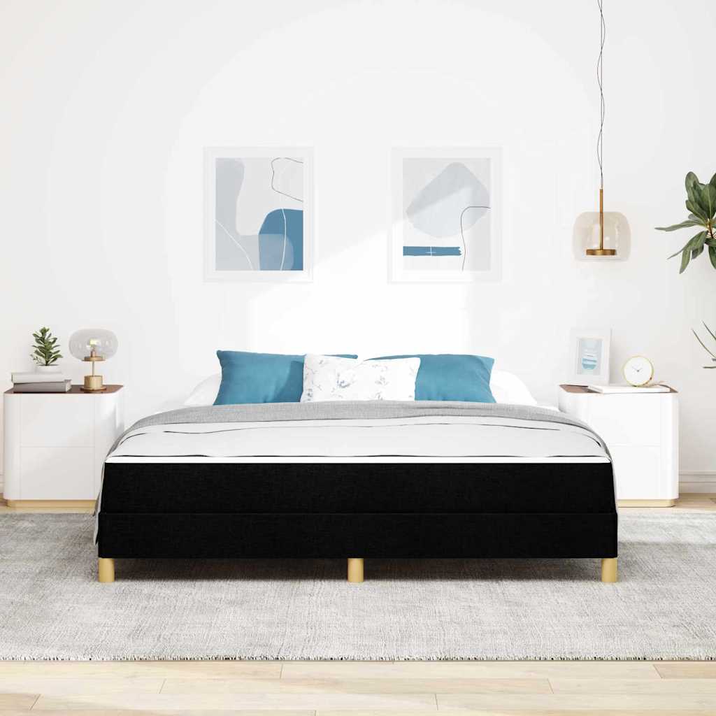 vidaXL Pat cu arcuri Negru și Maro 180 x 200 cm vidaXL Pat cu arcuri Negru și Maro 180 x 200 cm