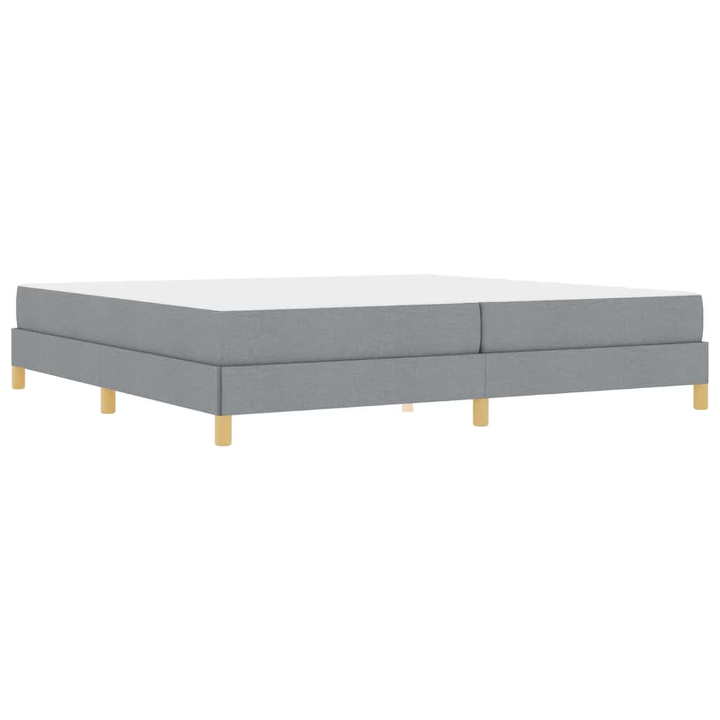 vidaXL Pat cu arcuri Gri deschis și Maro 200 x 200 cm vidaXL Pat cu arcuri Gri deschis și Maro 200 x 200 cm