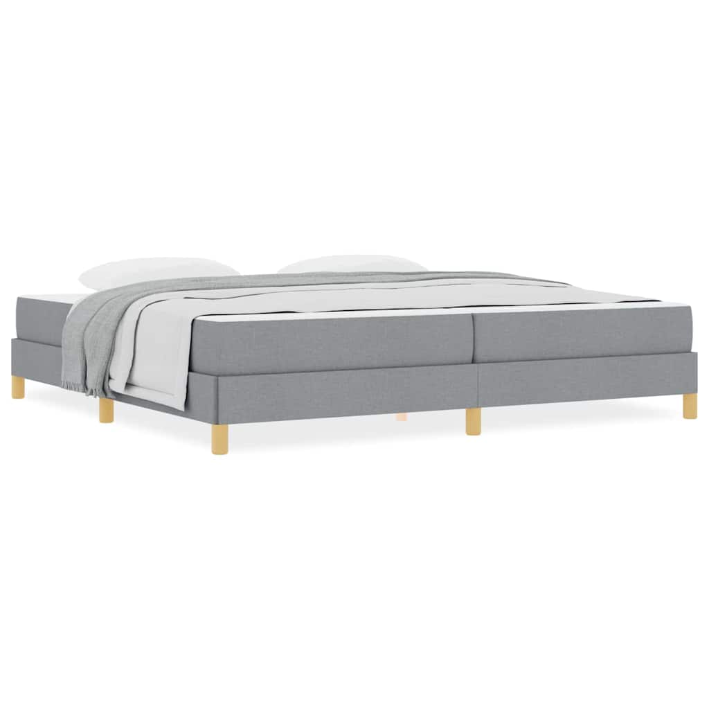 vidaXL Pat cu arcuri Gri deschis și Maro 200 x 200 cm vidaXL Pat cu arcuri Gri deschis și Maro 200 x 200 cm