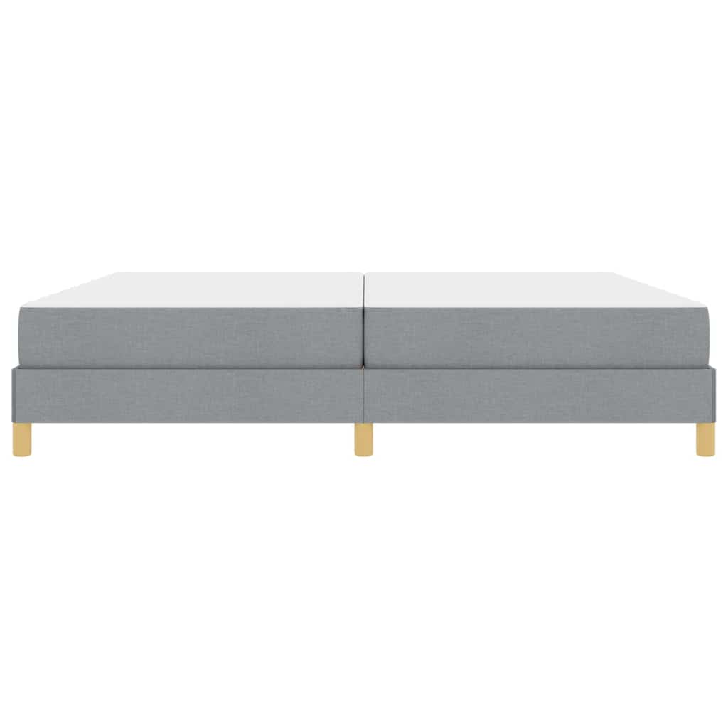 vidaXL Pat cu arcuri Gri deschis și Maro 200 x 200 cm vidaXL Pat cu arcuri Gri deschis și Maro 200 x 200 cm