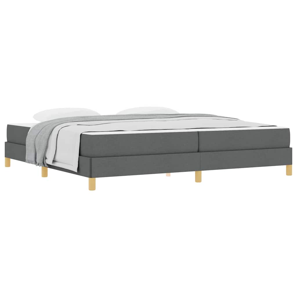 vidaXL Pat cu arcuri Gri închis și Maro 200 x 200 cm vidaXL Pat cu arcuri Gri închis și Maro 200 x 200 cm