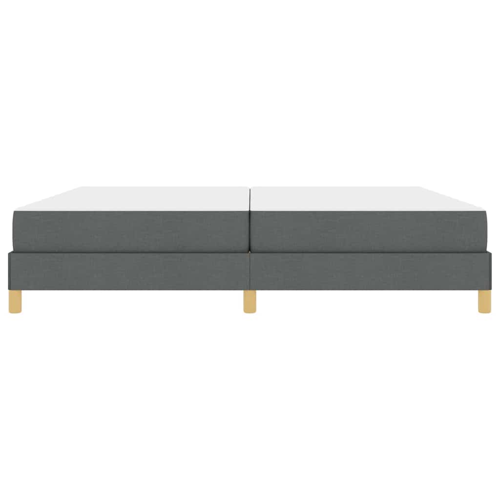vidaXL Pat cu arcuri Gri închis și Maro 200 x 200 cm vidaXL Pat cu arcuri Gri închis și Maro 200 x 200 cm