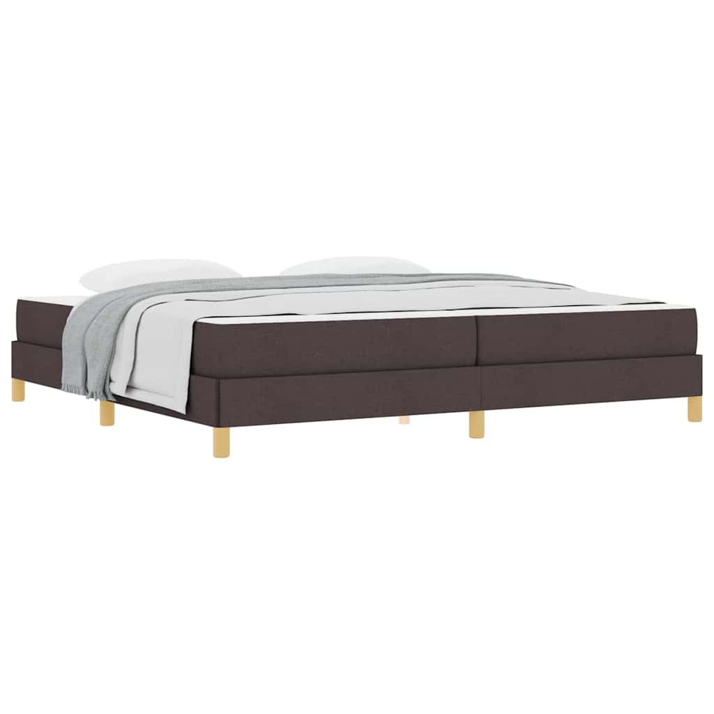 vidaXL Pat cu arcuri Maro 200 x 200 cm Țesătură, Lemn Ingineresc vidaXL Pat cu arcuri Maro 200 x 200 cm Țesătură, Lemn Ingineresc