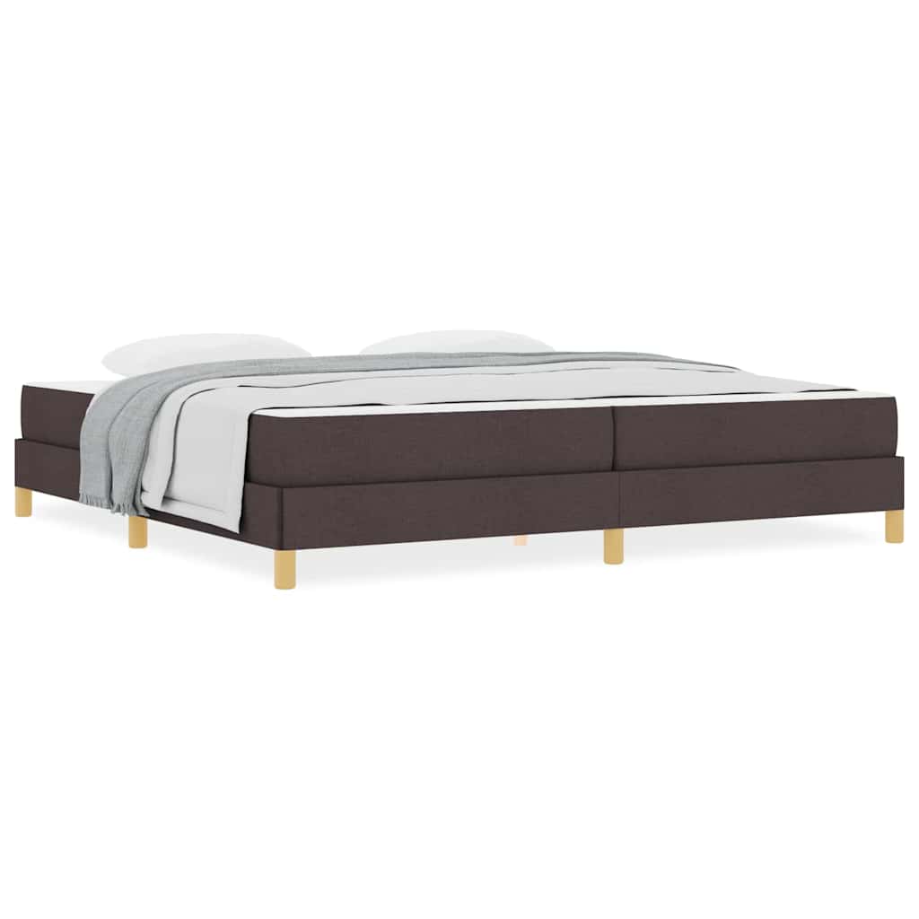vidaXL Pat cu arcuri Maro 200 x 200 cm Țesătură, Lemn Ingineresc vidaXL Pat cu arcuri Maro 200 x 200 cm Țesătură, Lemn Ingineresc