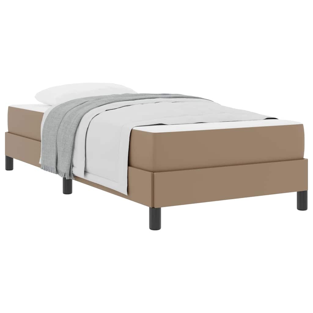 vidaXL Pat cu saltea Cappuccino 80 x 200 cm Piele artificială