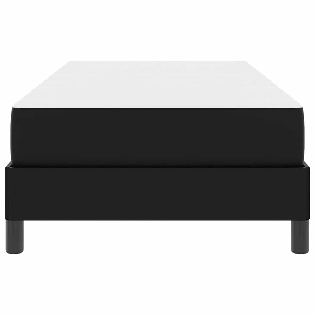 vidaXL Pat cu saltea Negru 90 x 200 cm Piele artificială