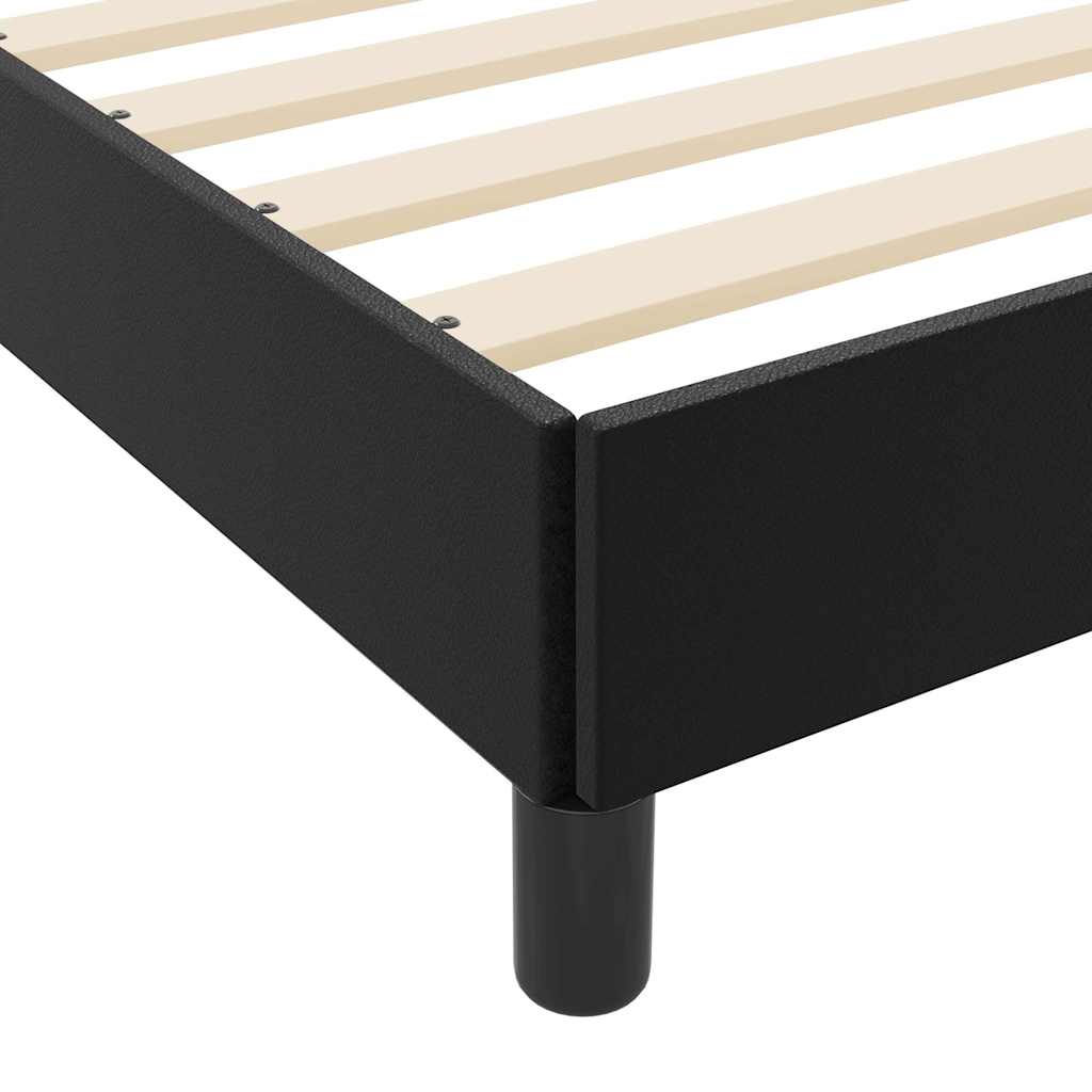 vidaXL Pat cu saltea Negru 90 x 200 cm Piele artificială
