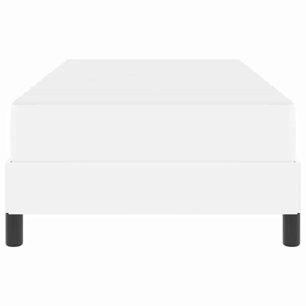 vidaXL Pat cu saltea Alb pur 90 x 200 cm Piele artificială