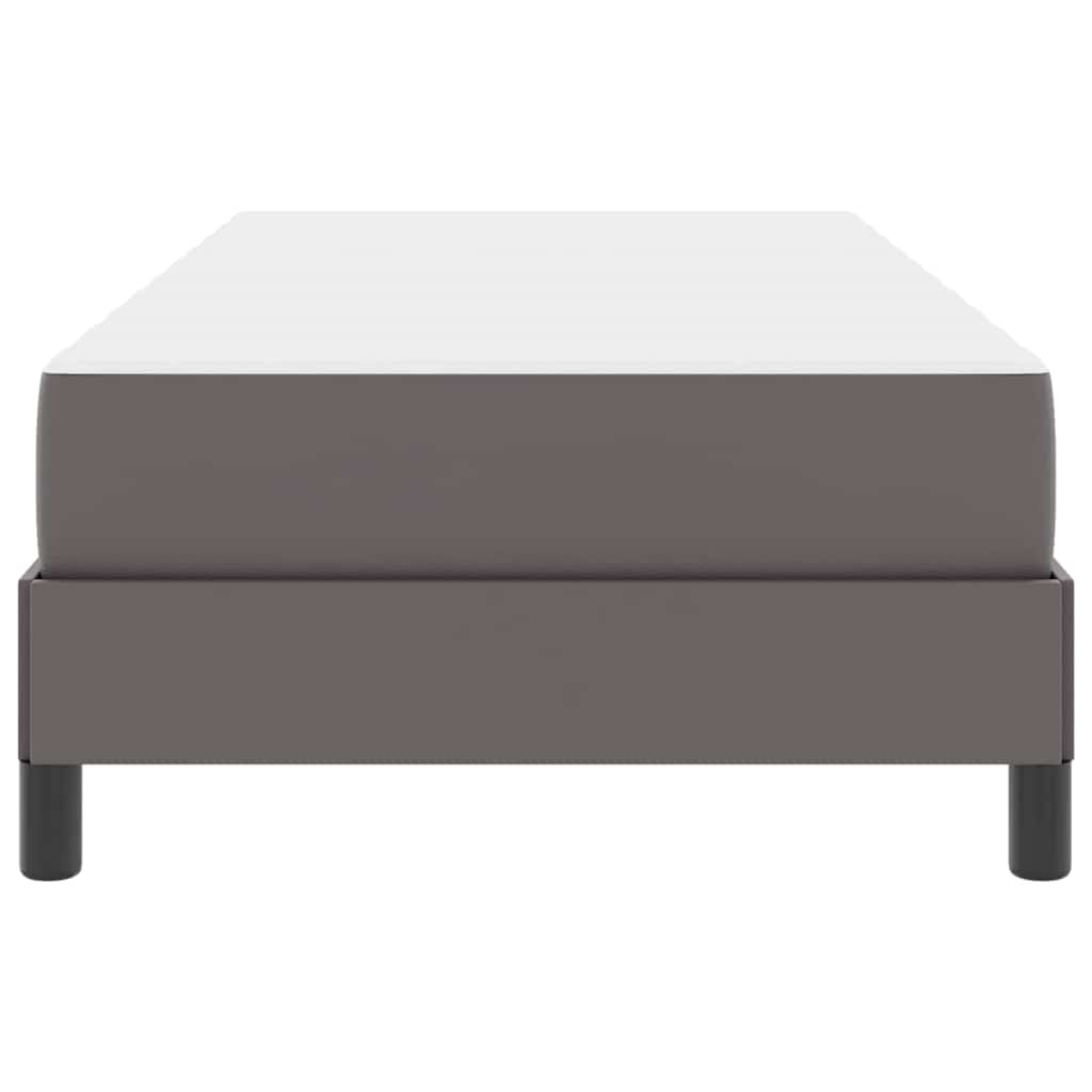 vidaXL Pat cu saltea Gri 100 x 200 cm Piele artificială