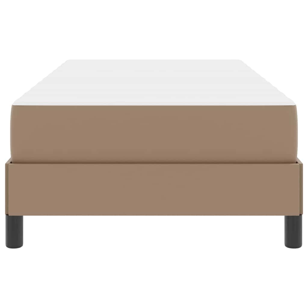 vidaXL Pat cu saltea Cappuccino 100 x 200 cm Piele artificială
