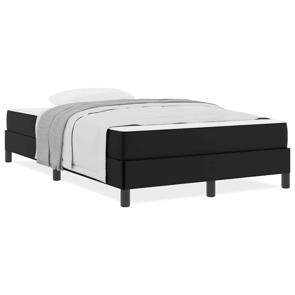 vidaXL Pat cu saltea Negru 120 x 200 cm Piele artificială