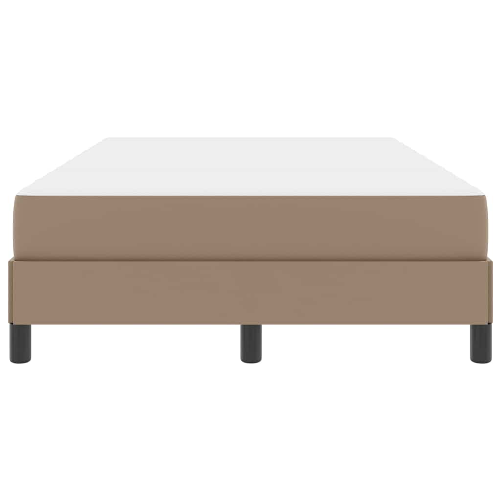 vidaXL Cadru de pat cu saltea Cappuccino 120 x 200 cm țesătură