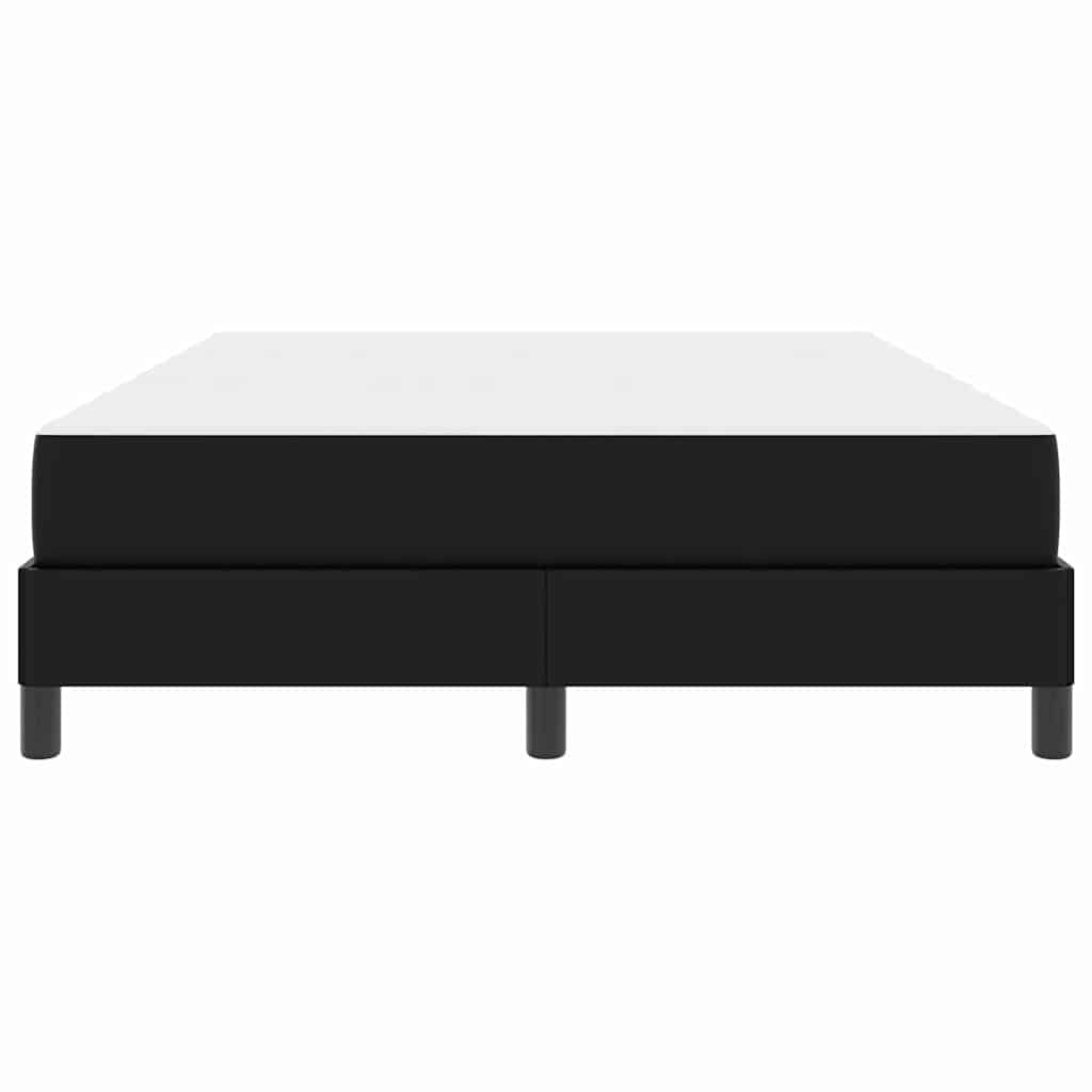 vidaXL Cadru de pat cu saltea Negru 140 x 190 cm țesătură