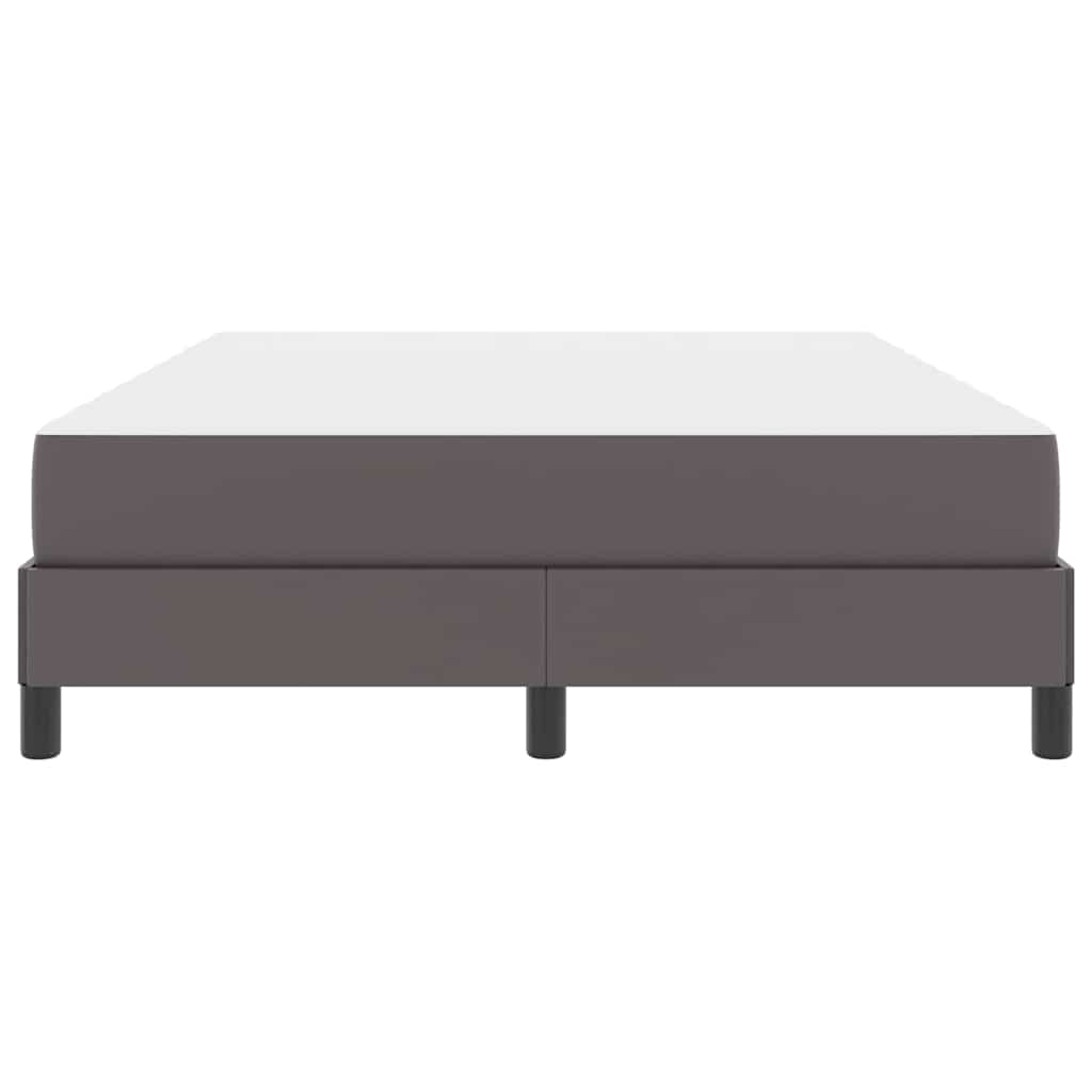 vidaXL Pat cu saltea Gri 140 x 200 cm Piele artificială