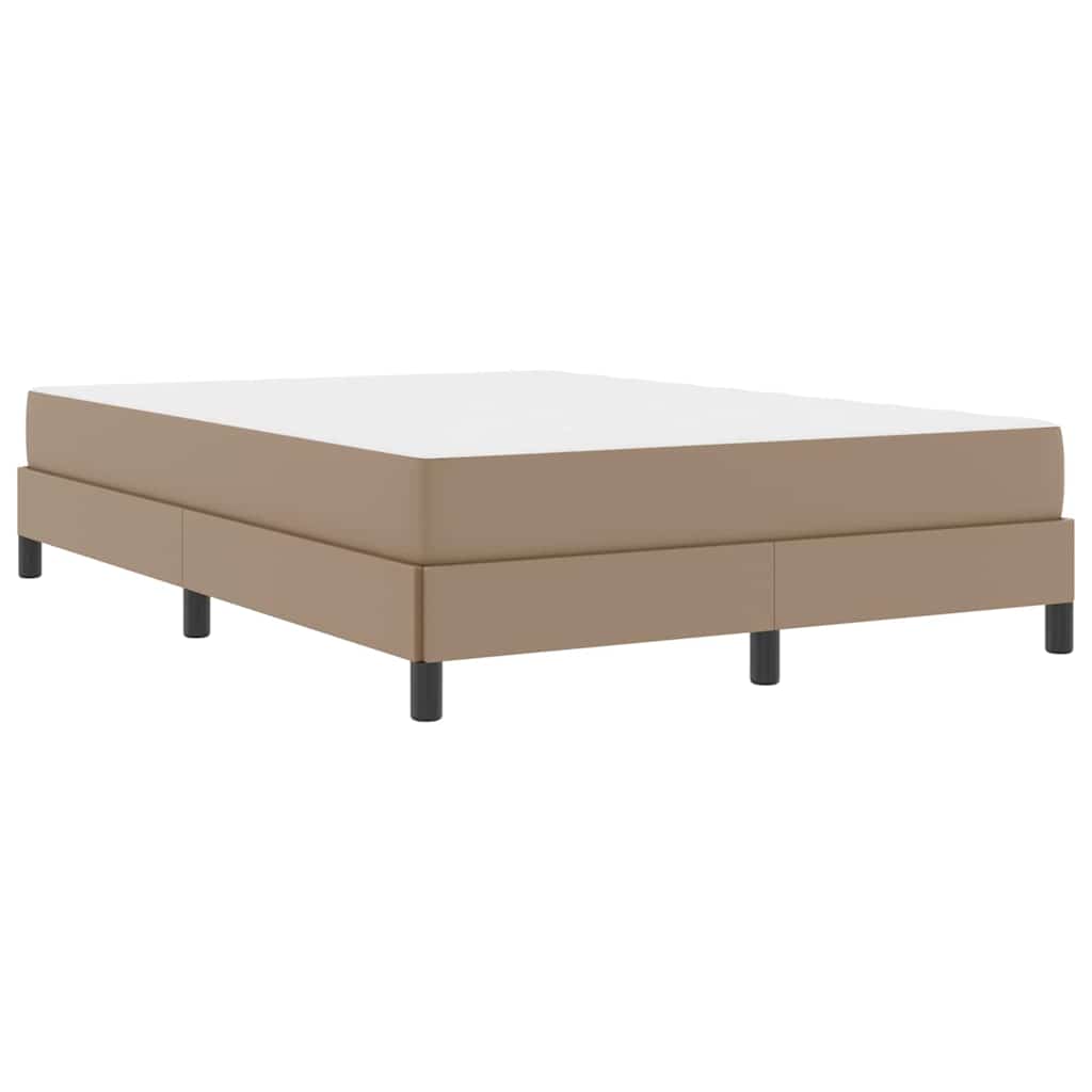 vidaXL Pat cu saltea Cappuccino 140 x 200 cm Piele artificială vidaXL Pat cu saltea Cappuccino 140 x 200 cm Piele artificială