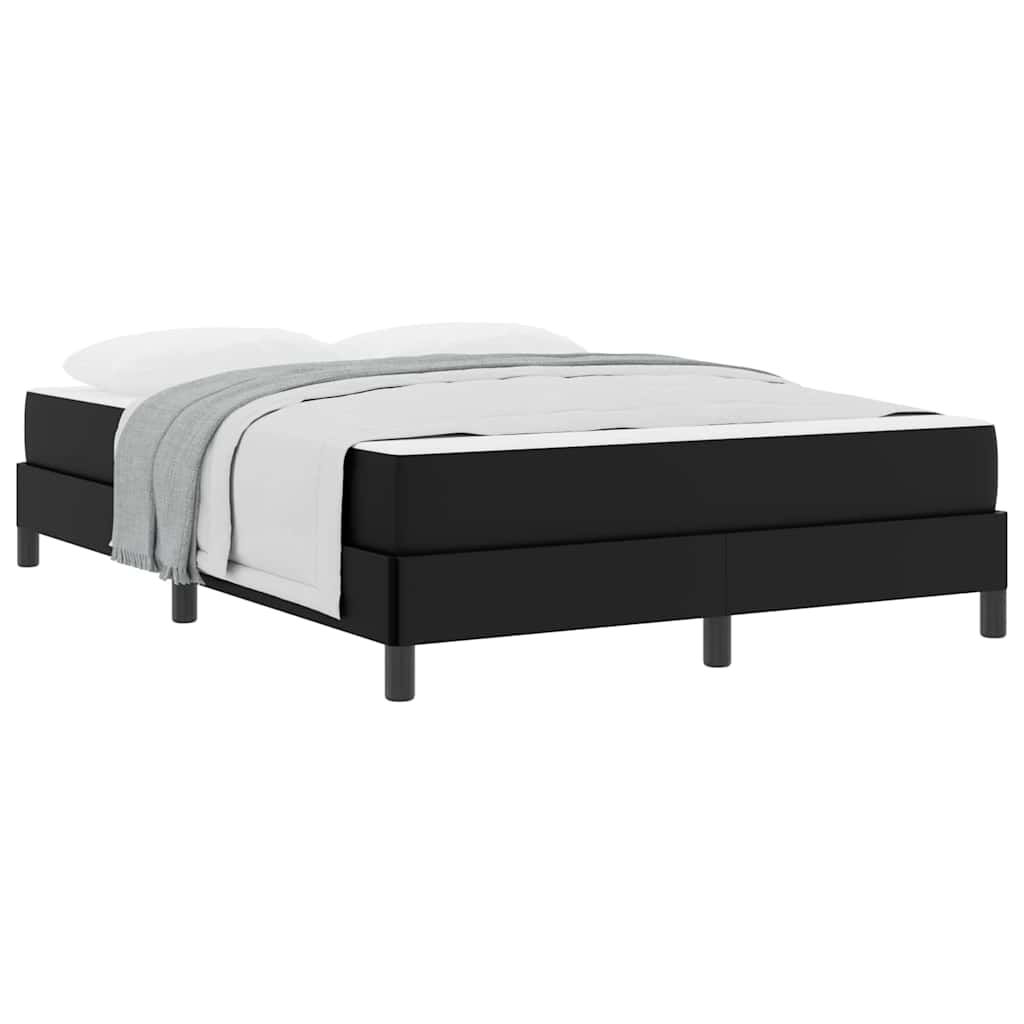 vidaXL Pat cu saltea Negru 160 x 200 cm Piele artificială vidaXL Pat cu saltea Negru 160 x 200 cm Piele artificială