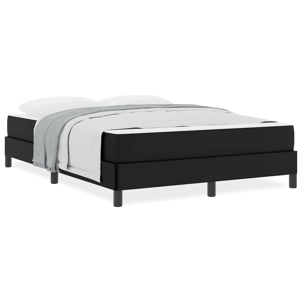 vidaXL Pat cu saltea Negru 160 x 200 cm Piele artificială vidaXL Pat cu saltea Negru 160 x 200 cm Piele artificială