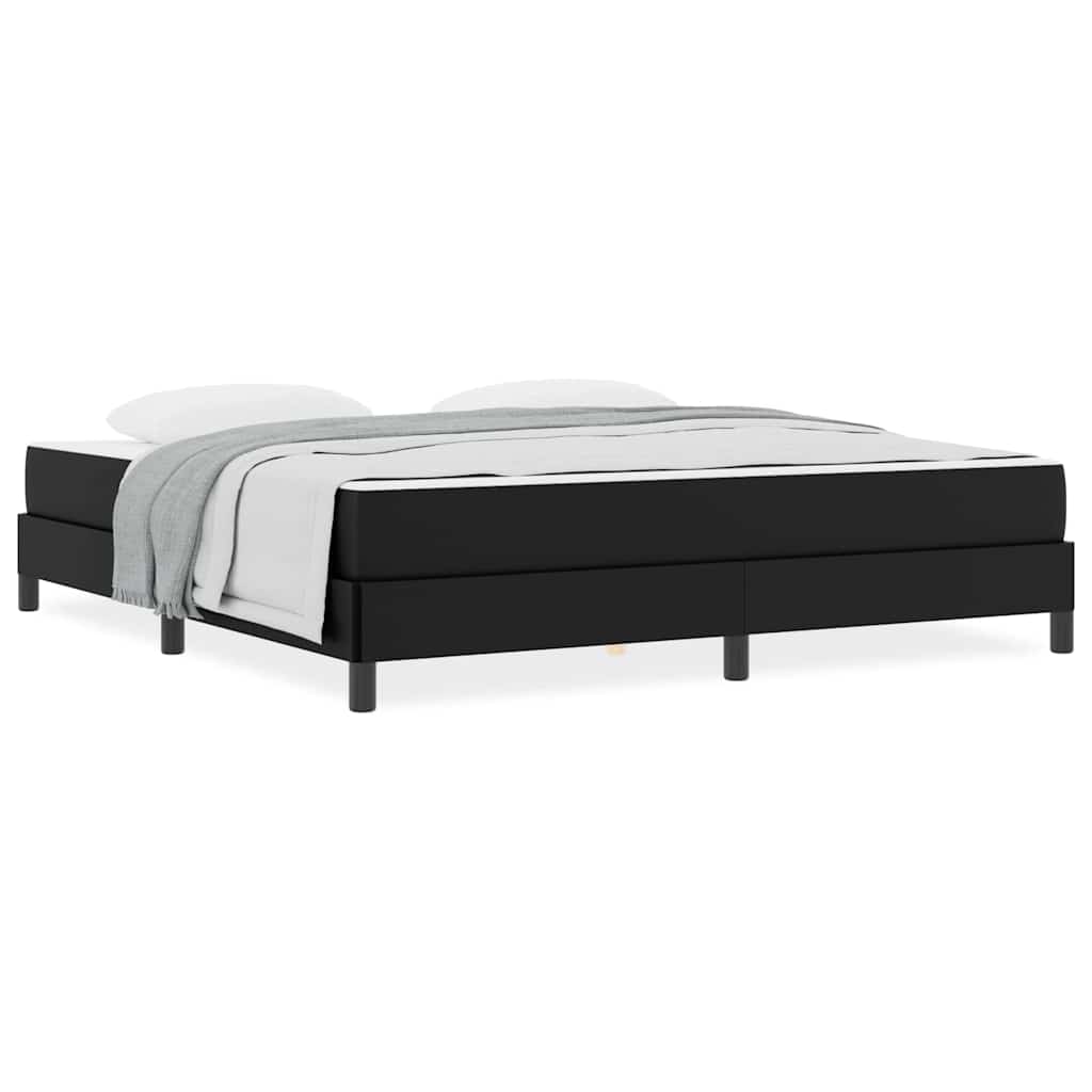 vidaXL Pat cu saltea Negru 180 x 200 cm Piele artificială