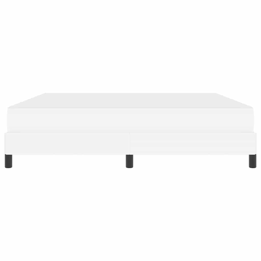 vidaXL Pat cu saltea Alb pur 180 x 200 cm Piele artificială vidaXL Pat cu saltea Alb pur 180 x 200 cm Piele artificială