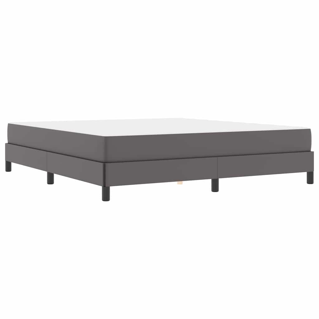 vidaXL Pat cu saltea Gri 180 x 200 cm Piele artificială vidaXL Pat cu saltea Gri 180 x 200 cm Piele artificială