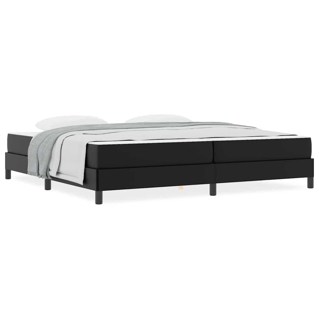 vidaXL Pat cu saltea Negru 200 x 200 cm Piele artificială