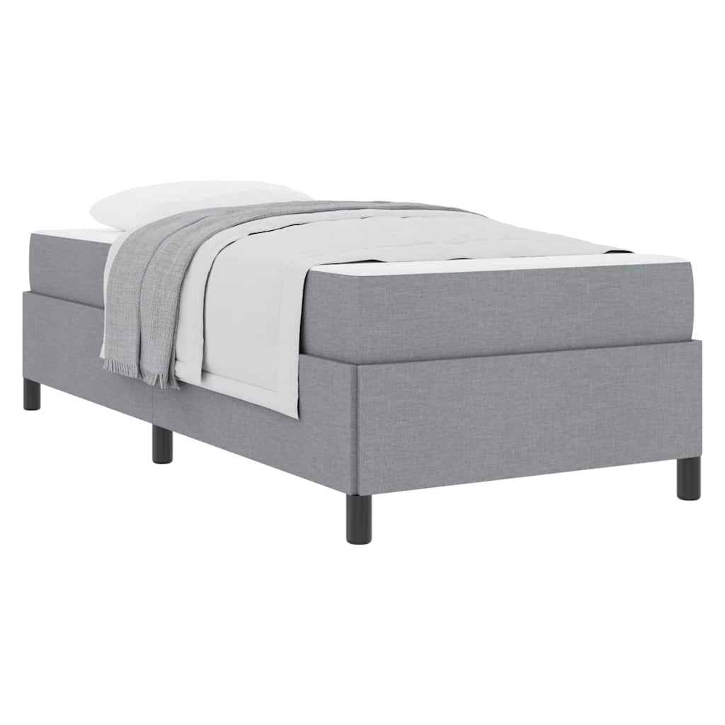 vidaXL Pat cu arcuri Gri deschis și Negru 80 x 200 cm vidaXL Pat cu arcuri Gri deschis și Negru 80 x 200 cm
