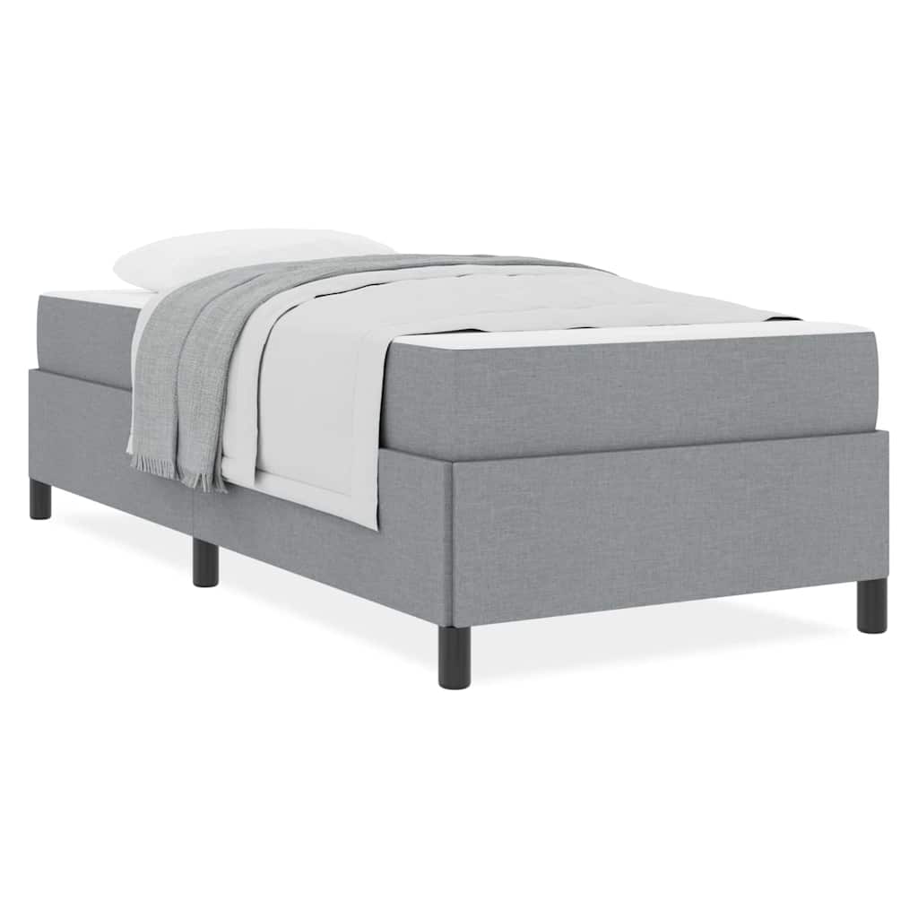 vidaXL Pat cu arcuri Gri deschis și Negru 80 x 200 cm vidaXL Pat cu arcuri Gri deschis și Negru 80 x 200 cm