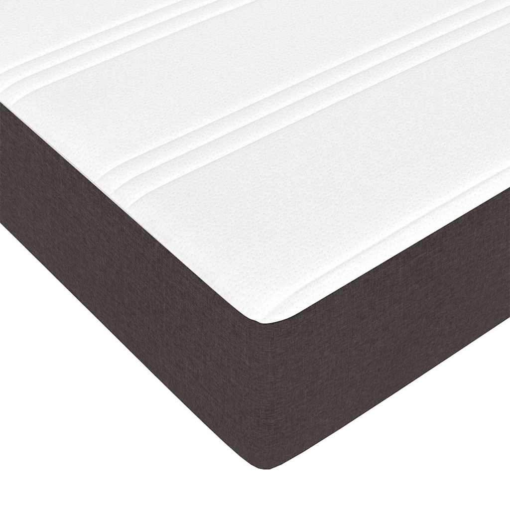 vidaXL Pat cu arcuri Maro 80 x 200 cm Țesătură, Lemn Ingineresc vidaXL Pat cu arcuri Maro 80 x 200 cm Țesătură, Lemn Ingineresc