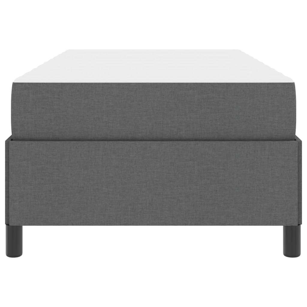 vidaXL Pat cu arcuri Gri închis și Negru 90 x 190 cm vidaXL Pat cu arcuri Gri închis și Negru 90 x 190 cm