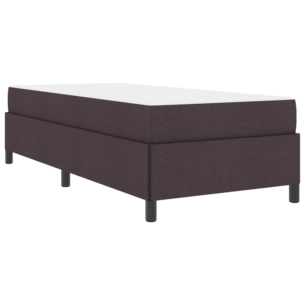 vidaXL Pat cu arcuri Maro 90 x 200 cm Țesătură, Lemn Ingineresc vidaXL Pat cu arcuri Maro 90 x 200 cm Țesătură, Lemn Ingineresc