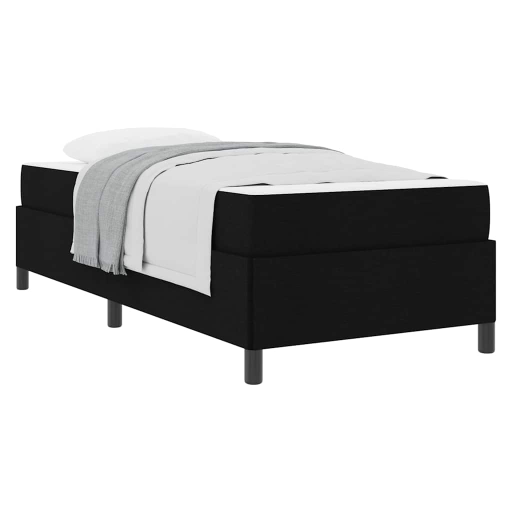 vidaXL Pat cu arcuri Negru și negru 100 x 200 cm vidaXL Pat cu arcuri Negru și negru 100 x 200 cm