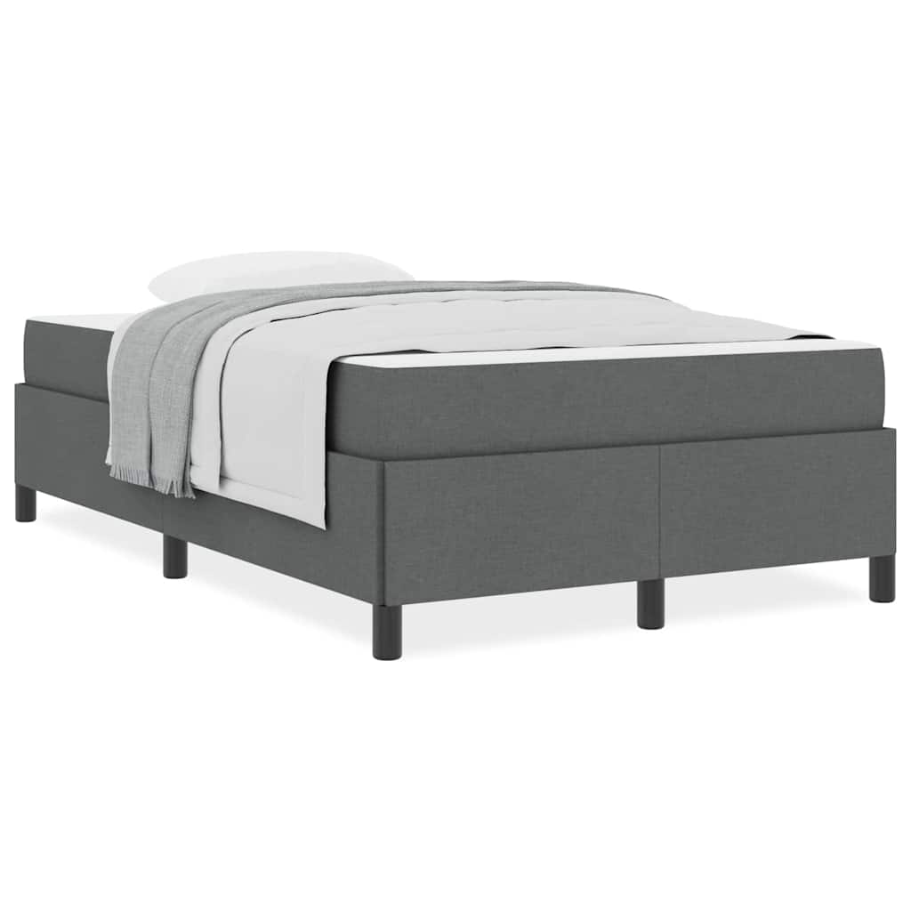 vidaXL Pat cu arcuri Gri închis și Negru 120 x 200 cm vidaXL Pat cu arcuri Gri închis și Negru 120 x 200 cm