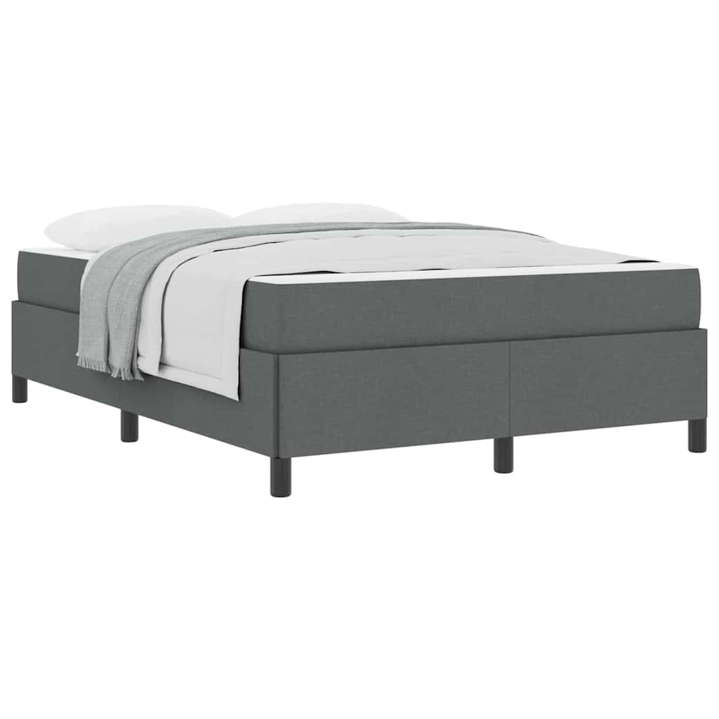 vidaXL Pat cu arcuri Gri închis și Negru 160 x 200 cm vidaXL Pat cu arcuri Gri închis și Negru 160 x 200 cm