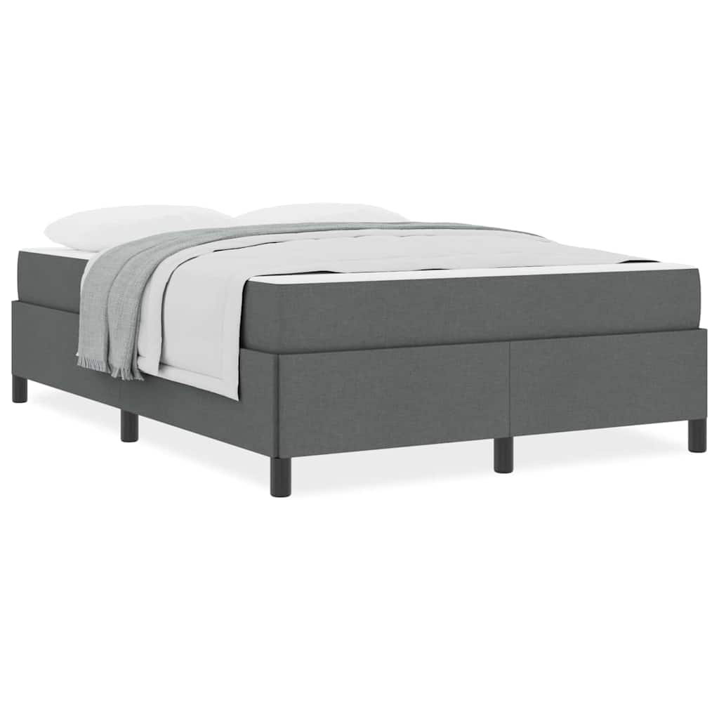 vidaXL Pat cu arcuri Gri închis și Negru 160 x 200 cm vidaXL Pat cu arcuri Gri închis și Negru 160 x 200 cm