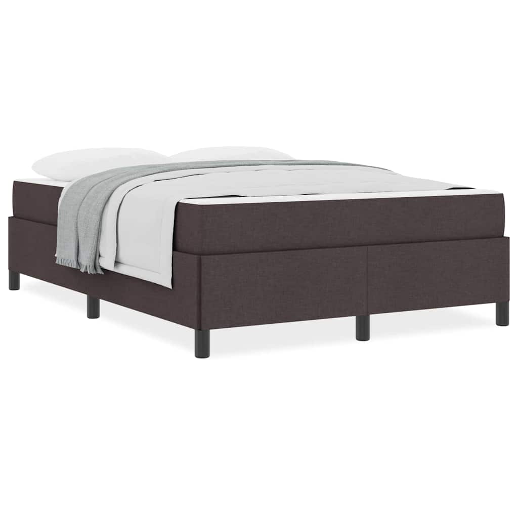 vidaXL Pat cu arcuri Maro 160 x 200 cm Țesătură și Lemn prelucrat vidaXL Pat cu arcuri Maro 160 x 200 cm Țesătură și Lemn prelucrat