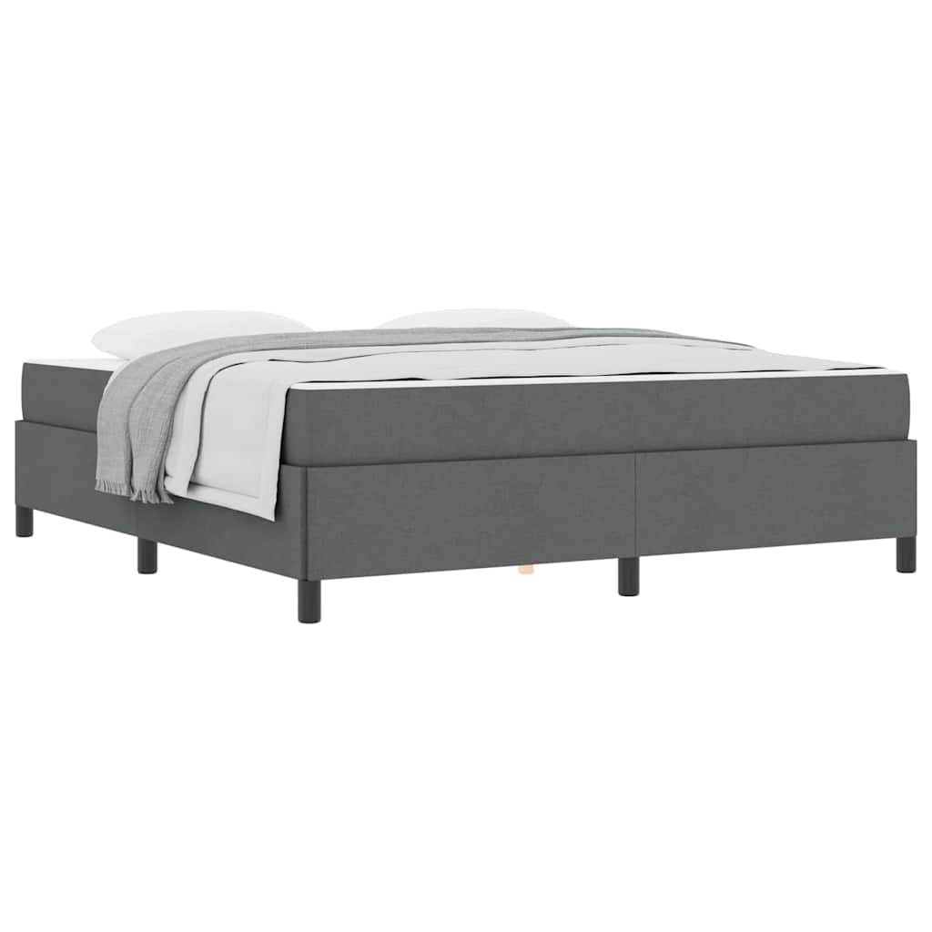 vidaXL Pat cu arcuri Gri închis și Negru 180 x 200 cm vidaXL Pat cu arcuri Gri închis și Negru 180 x 200 cm
