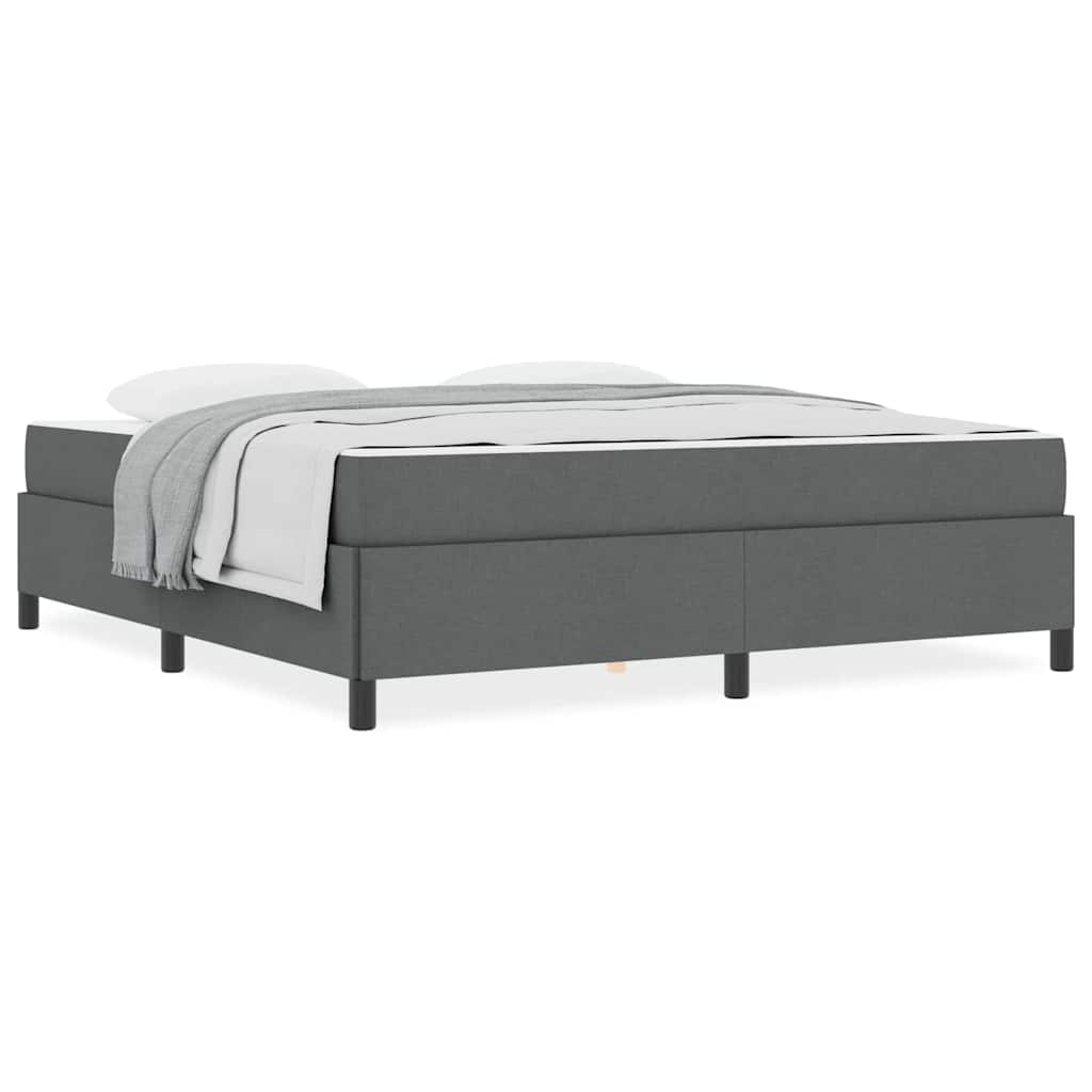 vidaXL Pat cu arcuri Gri închis și Negru 180 x 200 cm vidaXL Pat cu arcuri Gri închis și Negru 180 x 200 cm