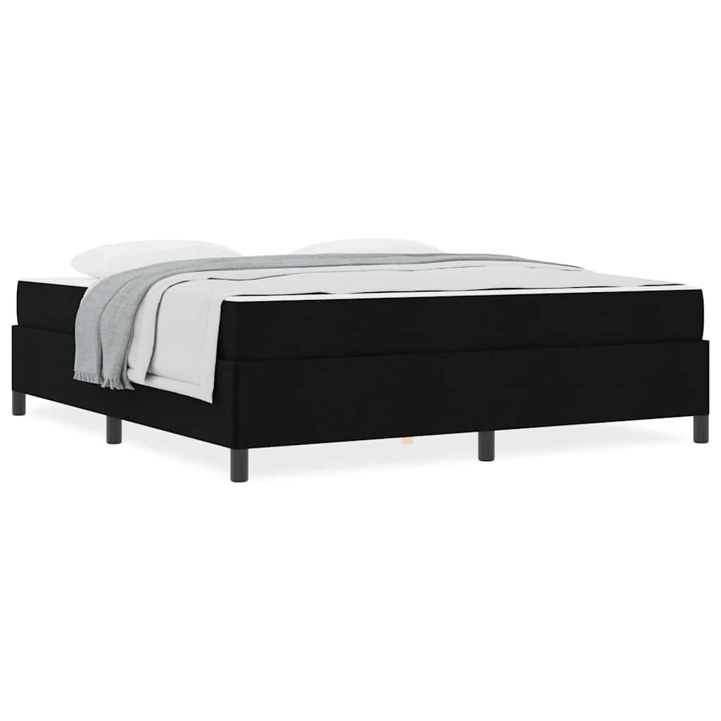 vidaXL Pat cu arcuri Negru și negru 180 x 200 cm vidaXL Pat cu arcuri Negru și negru 180 x 200 cm