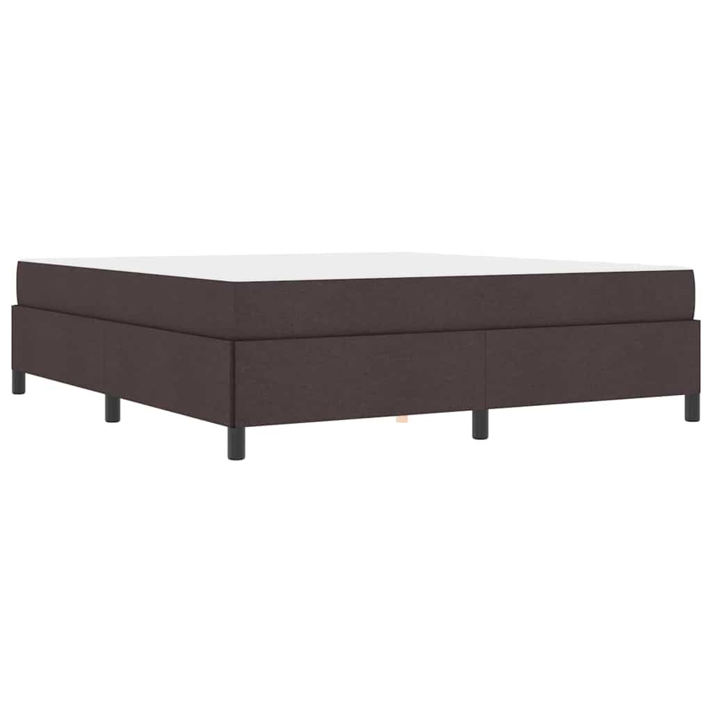 vidaXL Pat cu arcuri Maro 180 x 200 cm Țesătură și Lemn prelucrat vidaXL Pat cu arcuri Maro 180 x 200 cm Țesătură și Lemn prelucrat