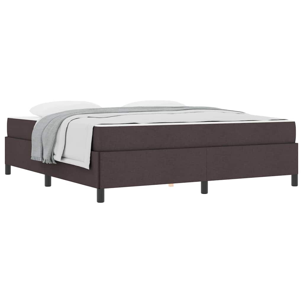 vidaXL Pat cu arcuri Maro 180 x 200 cm Țesătură și Lemn prelucrat vidaXL Pat cu arcuri Maro 180 x 200 cm Țesătură și Lemn prelucrat