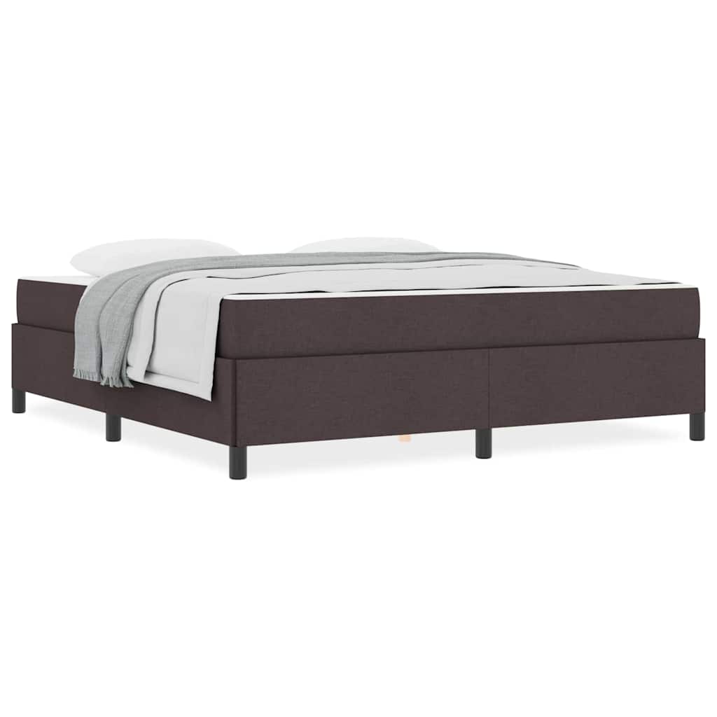 vidaXL Pat cu arcuri Maro 180 x 200 cm Țesătură și Lemn prelucrat vidaXL Pat cu arcuri Maro 180 x 200 cm Țesătură și Lemn prelucrat