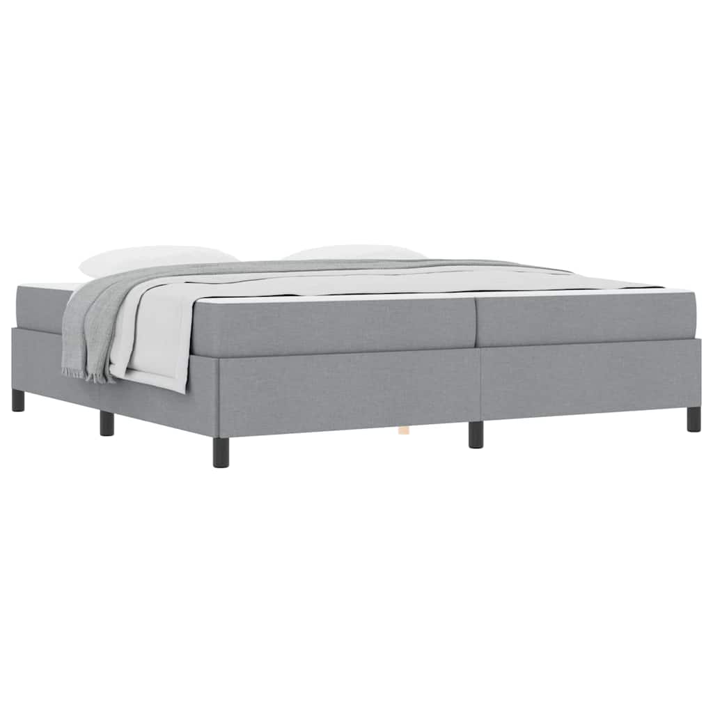 vidaXL Pat cu arcuri Gri deschis și Negru 200 x 200 cm vidaXL Pat cu arcuri Gri deschis și Negru 200 x 200 cm