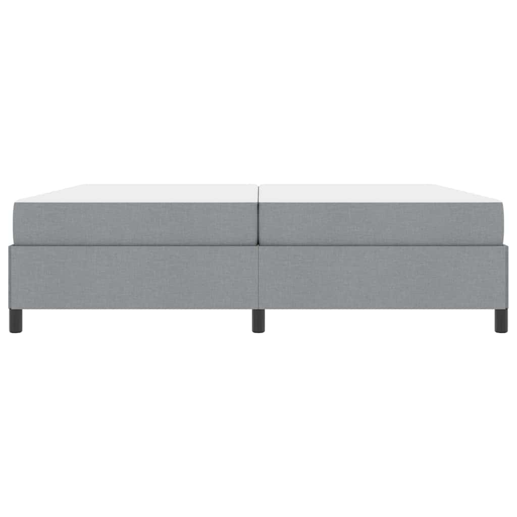 vidaXL Pat cu arcuri Gri deschis și Negru 200 x 200 cm vidaXL Pat cu arcuri Gri deschis și Negru 200 x 200 cm