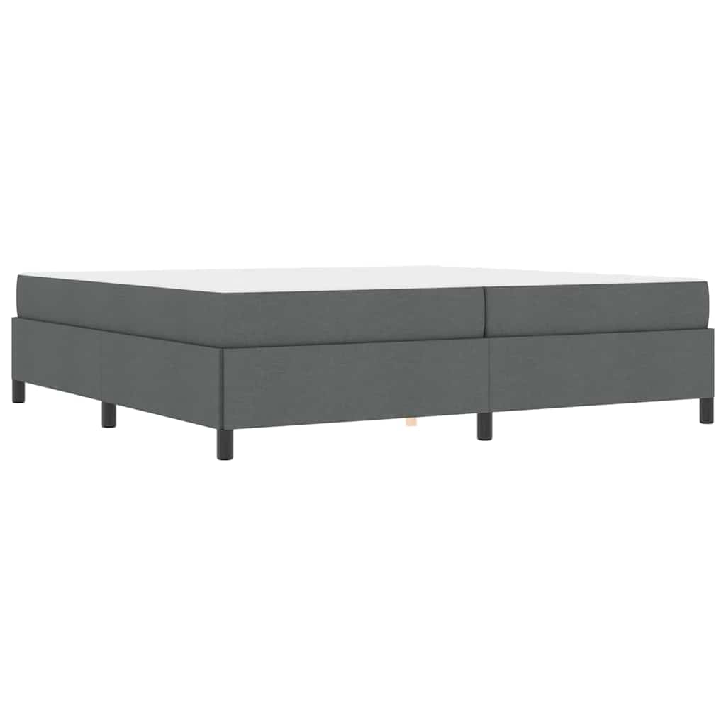vidaXL Pat cu arcuri Gri închis și Negru 200 x 200 cm vidaXL Pat cu arcuri Gri închis și Negru 200 x 200 cm