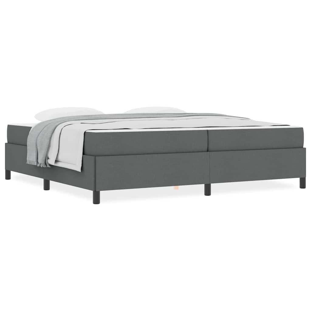 vidaXL Pat cu arcuri Gri închis și Negru 200 x 200 cm vidaXL Pat cu arcuri Gri închis și Negru 200 x 200 cm